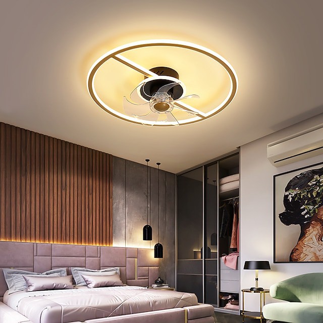 digerir Entretener Sustancial ventilador de techo luz estilo nórdico Diseño circular aluminio estilo  artístico estilo vintage estilo moderno acabados pintados