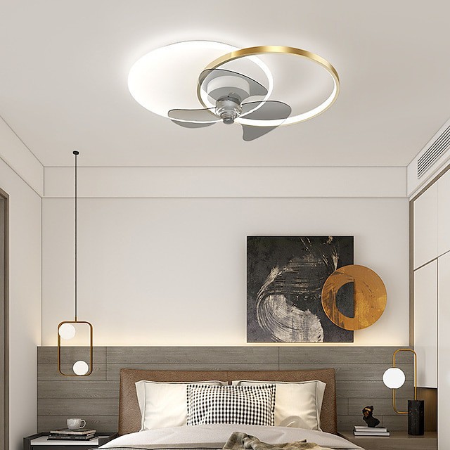 lámpara de ventilador de techo lámpara de ventilador de dormitorio lámpara  de ventilador de techo nórdico lámpara de techo de habitación